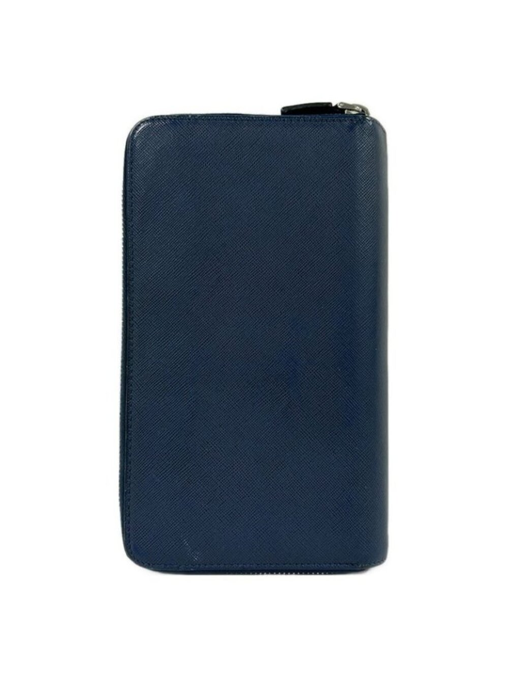 Prada Wallet Navy Double Zip Organizer Around Leather - Picture 2 of 10